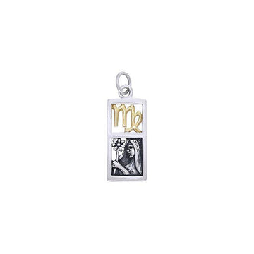 Virgo Silver and 14k Gold accent Charm MCM300 - Jewelry